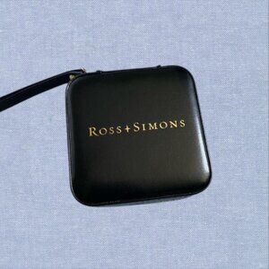 Ross Simons Black Faux Leather Jewelry Travel Case in Black